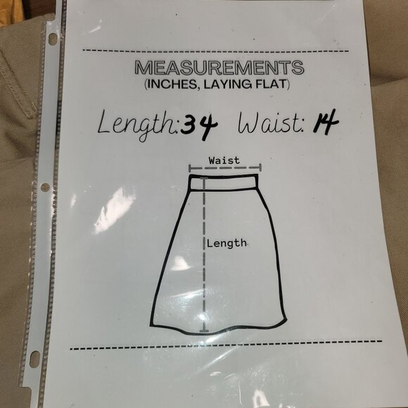 Sag Harbor Women's 100%‎ Cotton Maxi Cargo Skirt Size small Elastic Waist Khaki - Picture 8 of 8